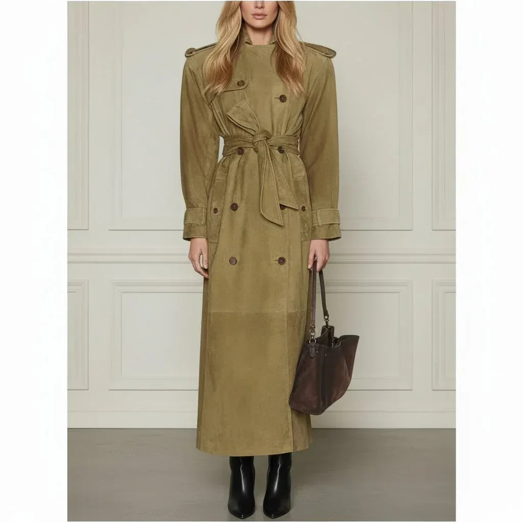 Suede Trench