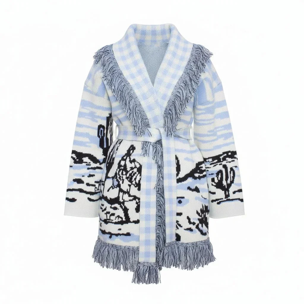 Cowboy Print Cardigan