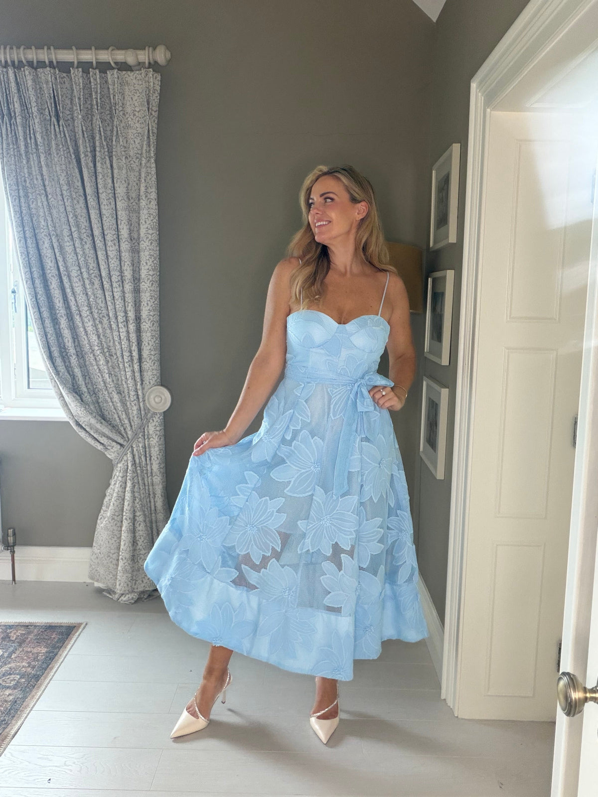 Floral Applique Midi