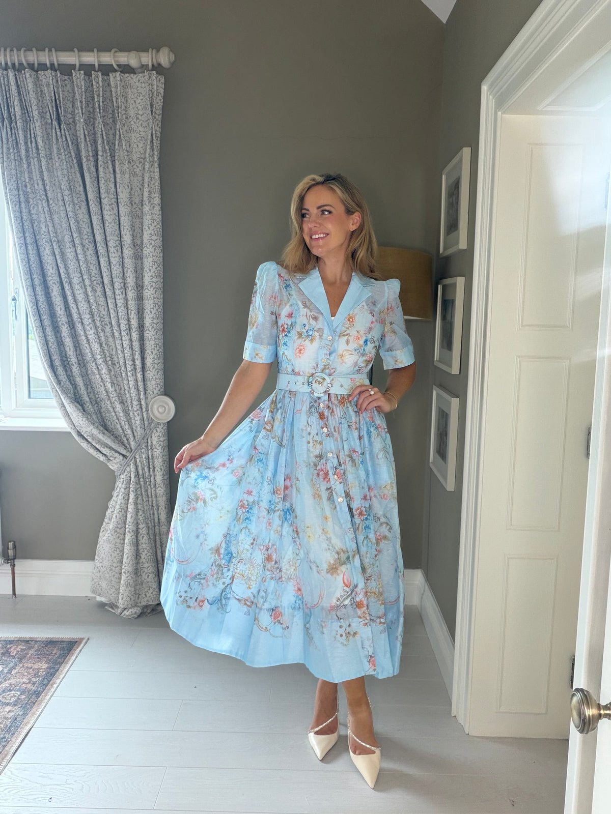 Blue Shirt Midi