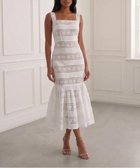 Peplum Lace Midi