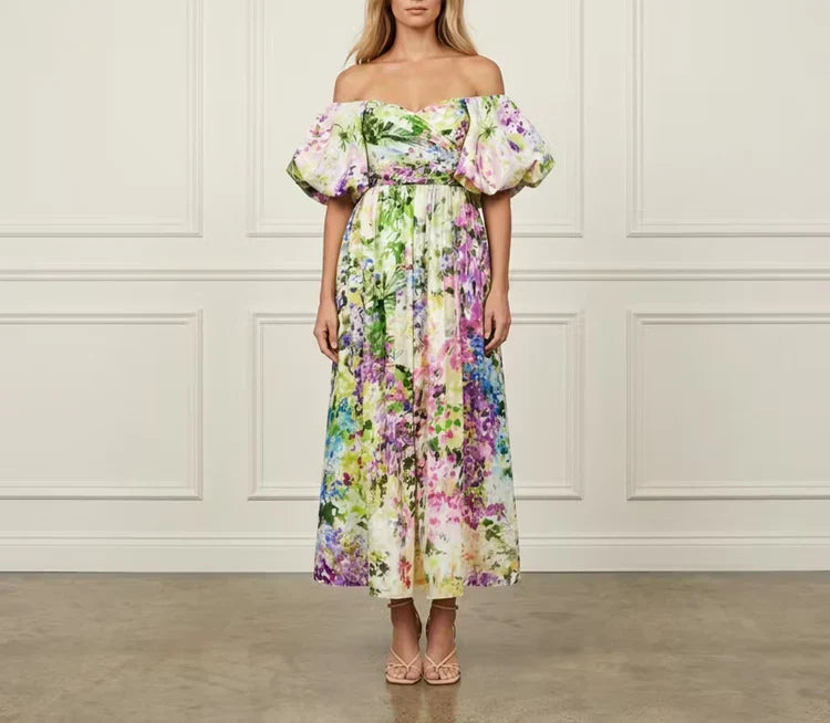 Floral Linen Midi