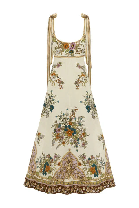 Linen Printed Midi