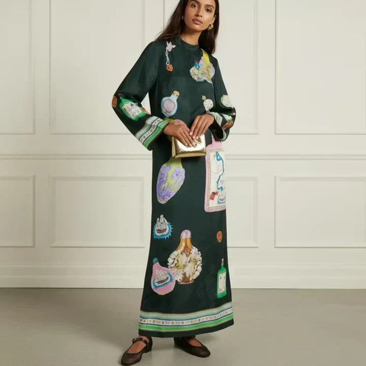 Jacquard Print Maxi