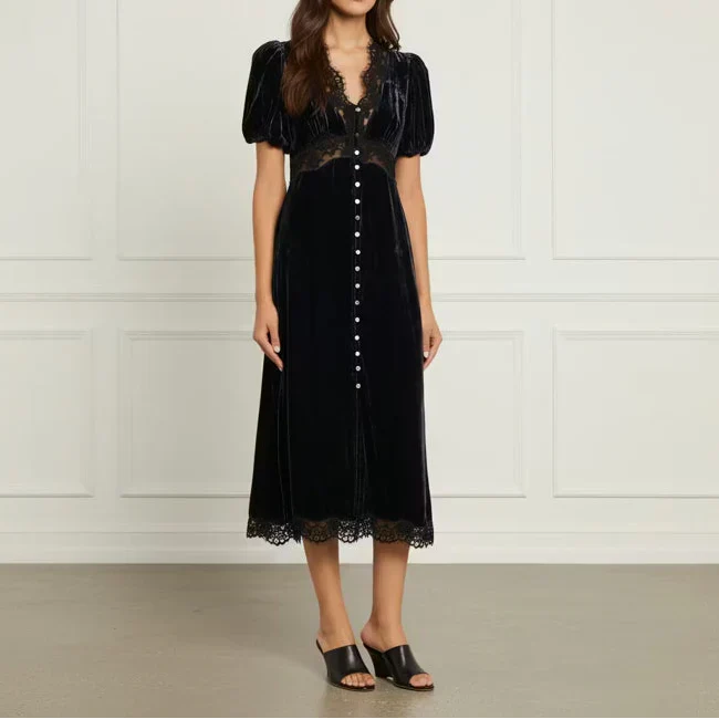 Velvet Lace Midi