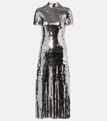 Silver Sequin Midi