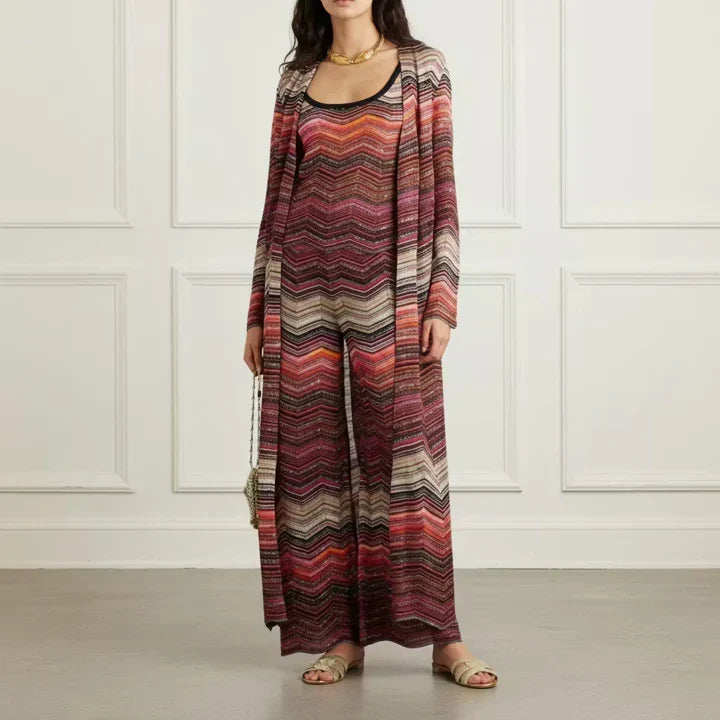 Sequin Striped Cardigan