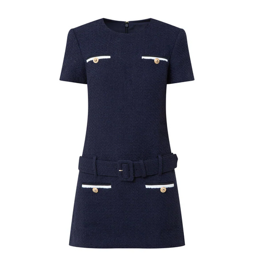 Belted Boucle Mini