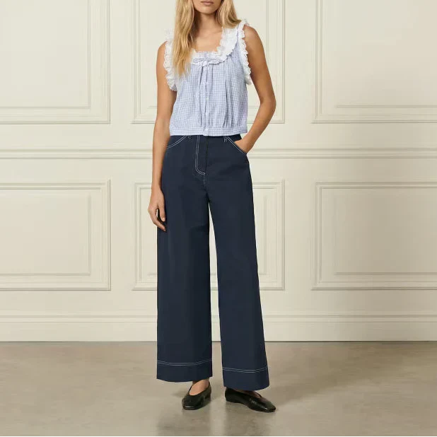 Gingham Ruffle Top