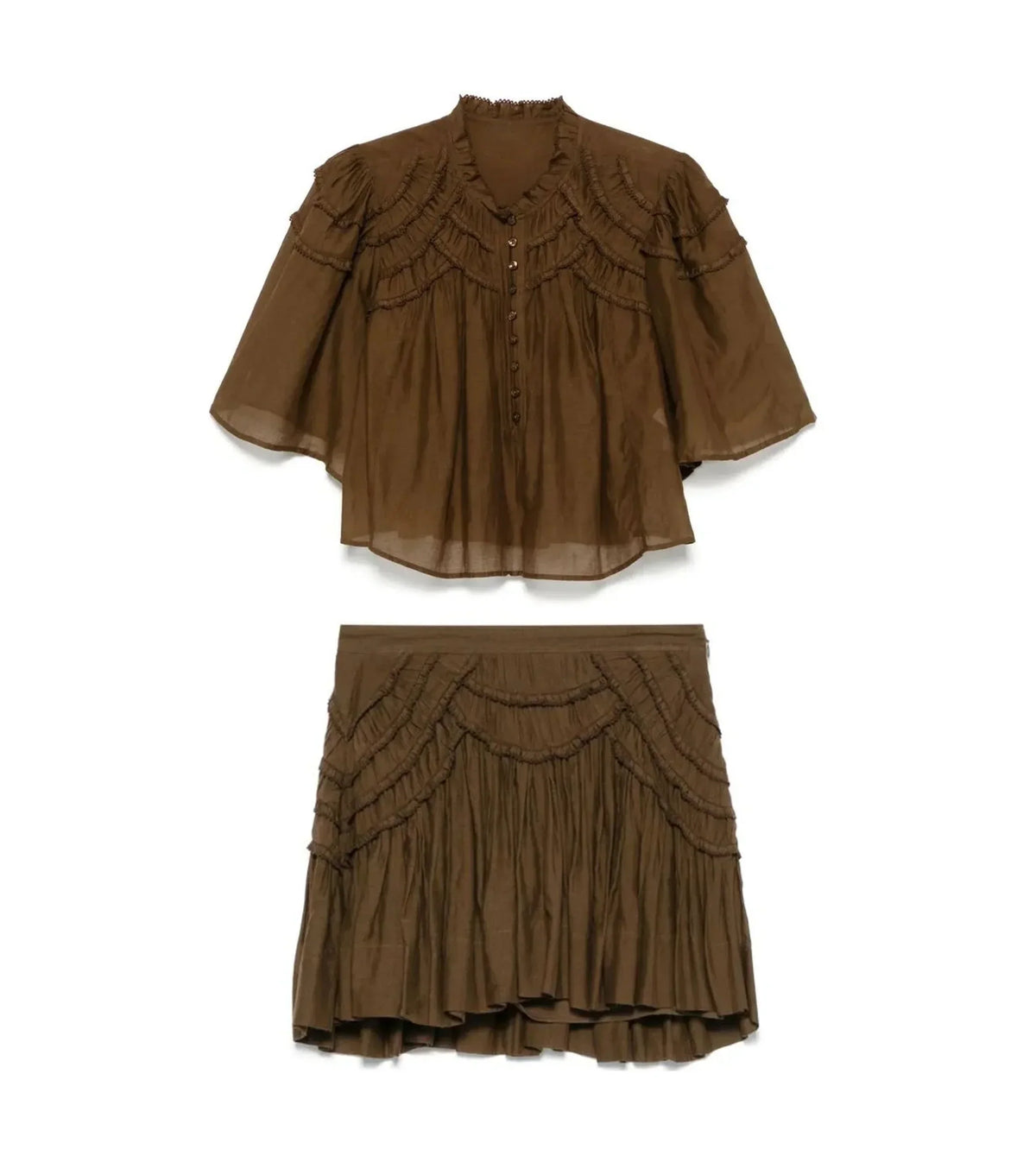 Ruffle Blouse Set