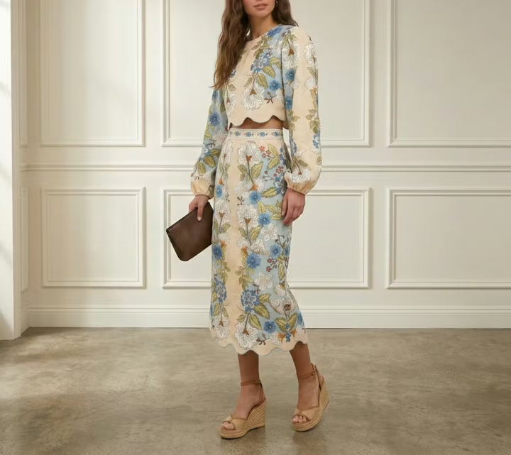Floral Cotton Skirt