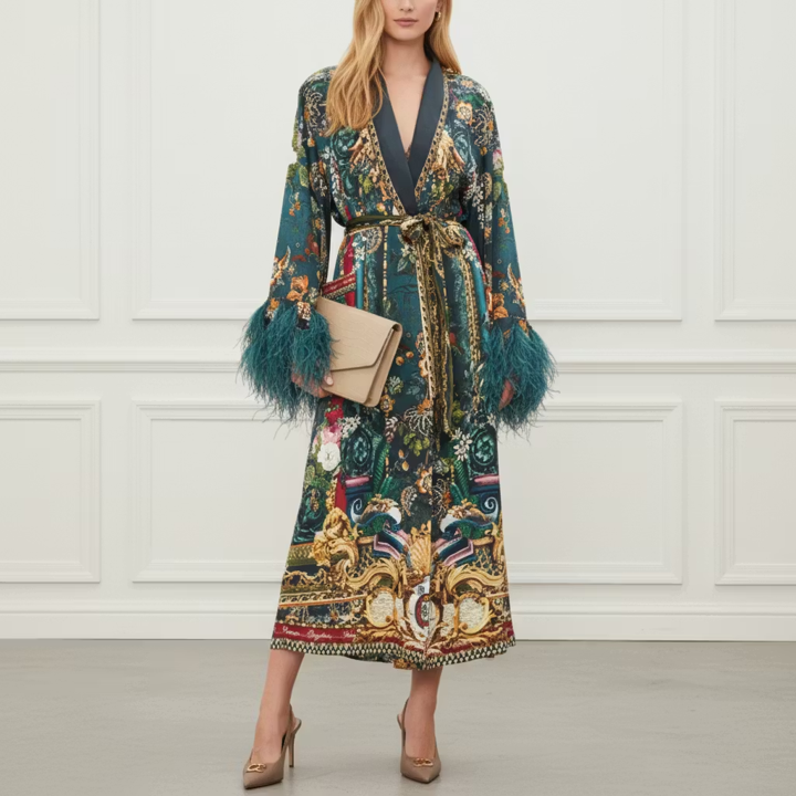Embroidered Beaded Robe