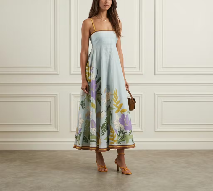 Floral Linen Midi