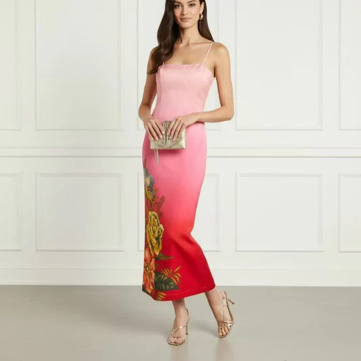 Ombre Print Midi