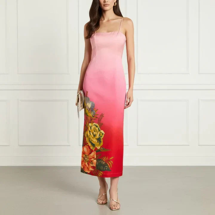 Ombre Print Midi
