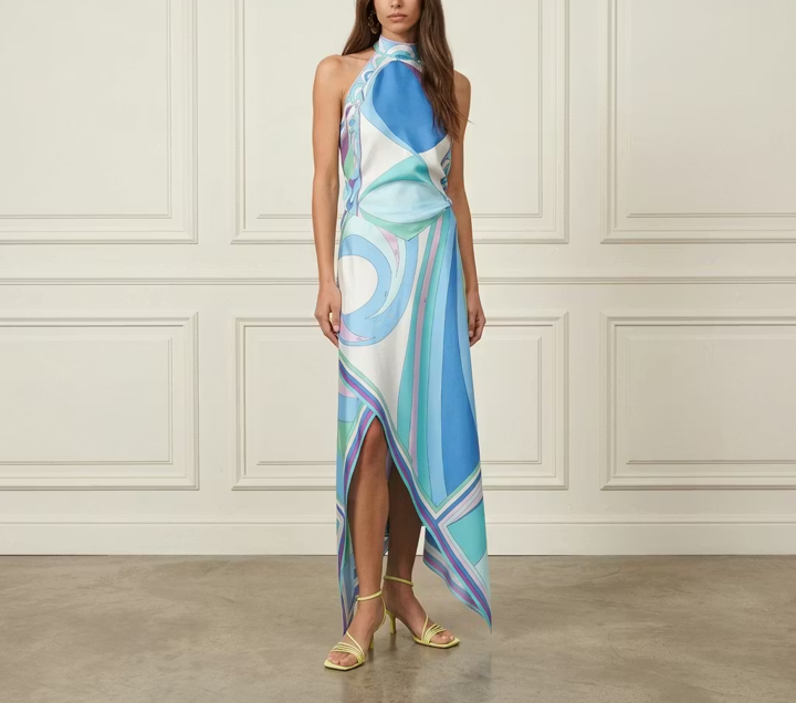Silk Print Skirt