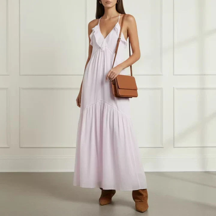 Pink Ruffle Midi
