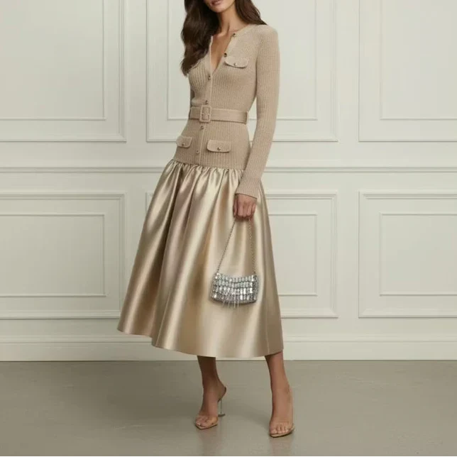 Gold Knit Midi