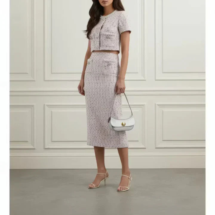 Pink Tweed Set