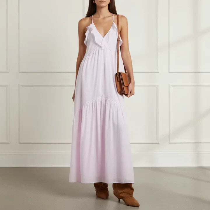 Pink Ruffle Midi