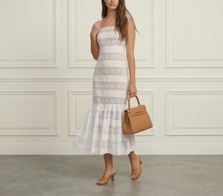 Embroidered Lace Midi