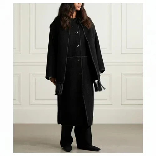 Wool Fringed Coat