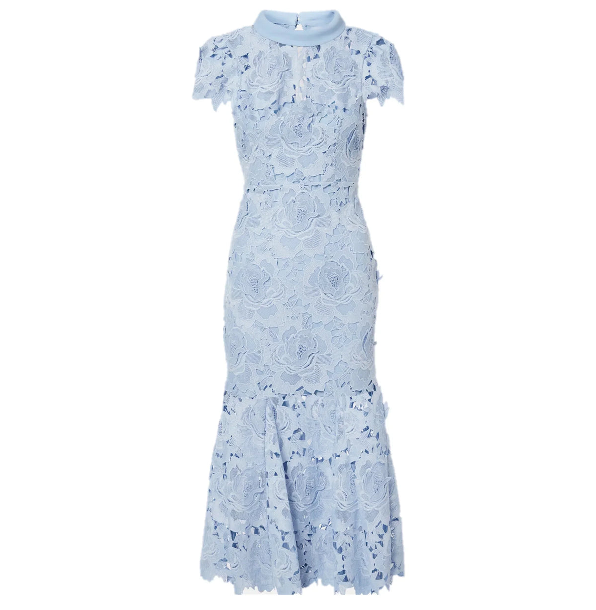 Floral Lace Collar Midi