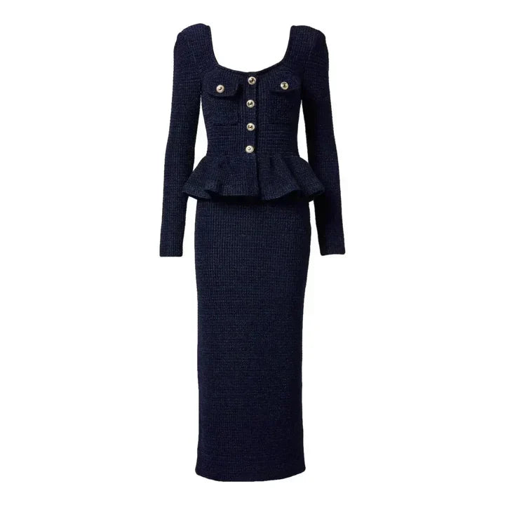 Peplum Knit Midi