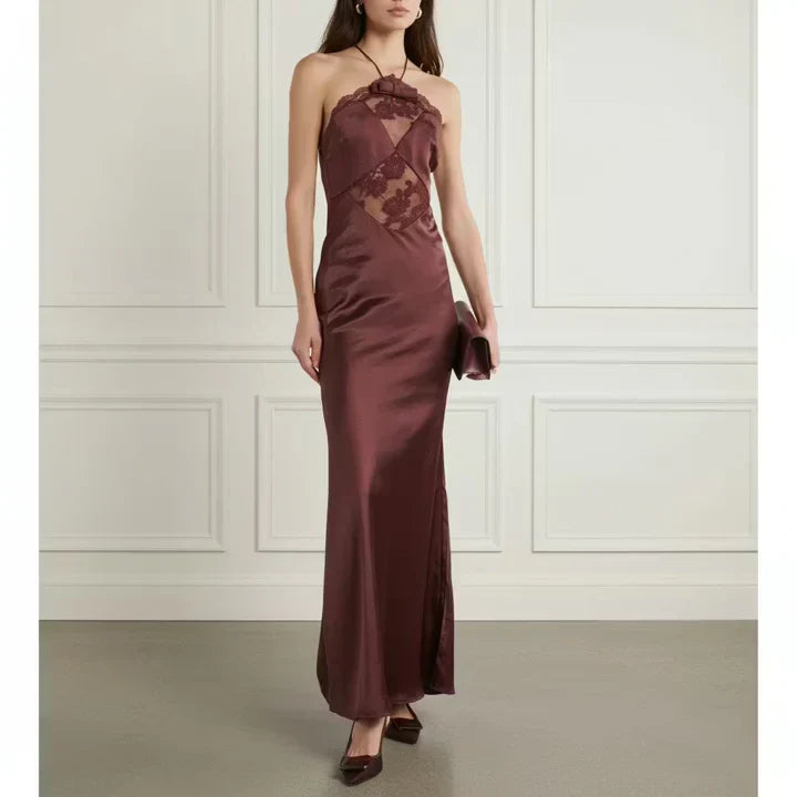 Lace Satin Maxi