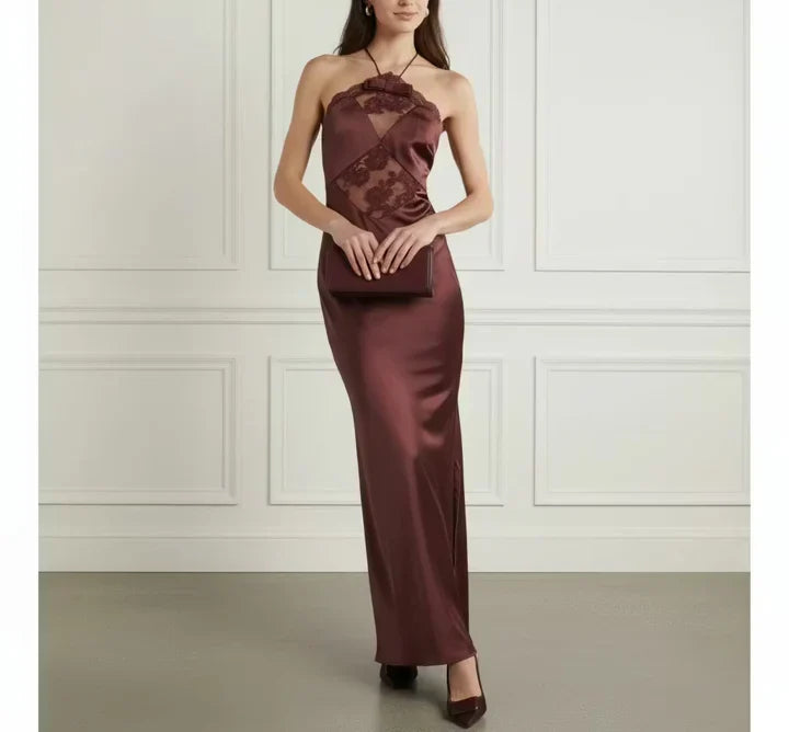 Lace Satin Maxi