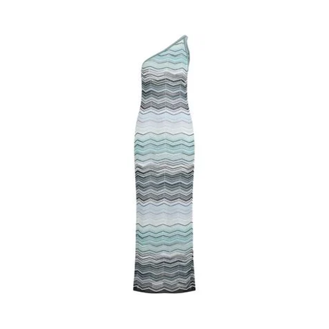 One Shoulder Metallic Knit