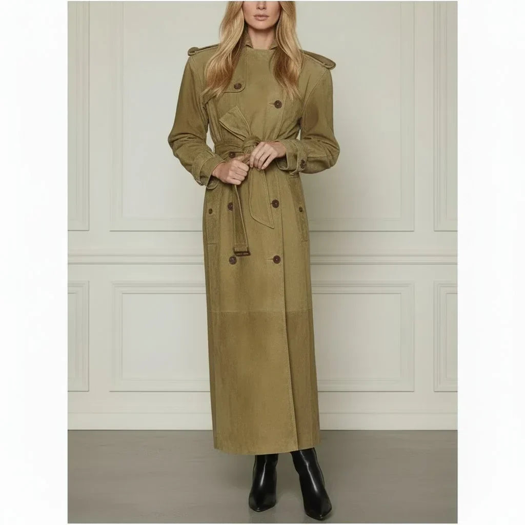 Suede Trench