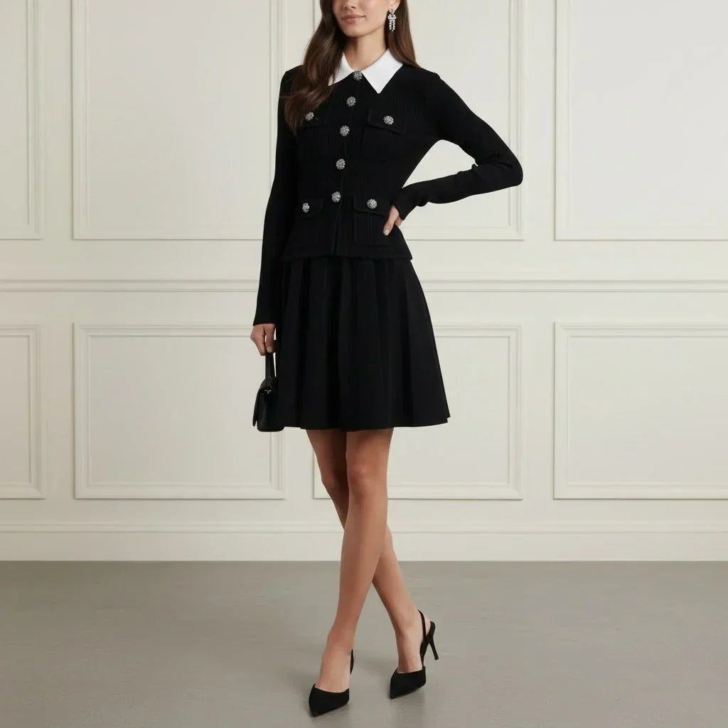 Pleated Knit Mini