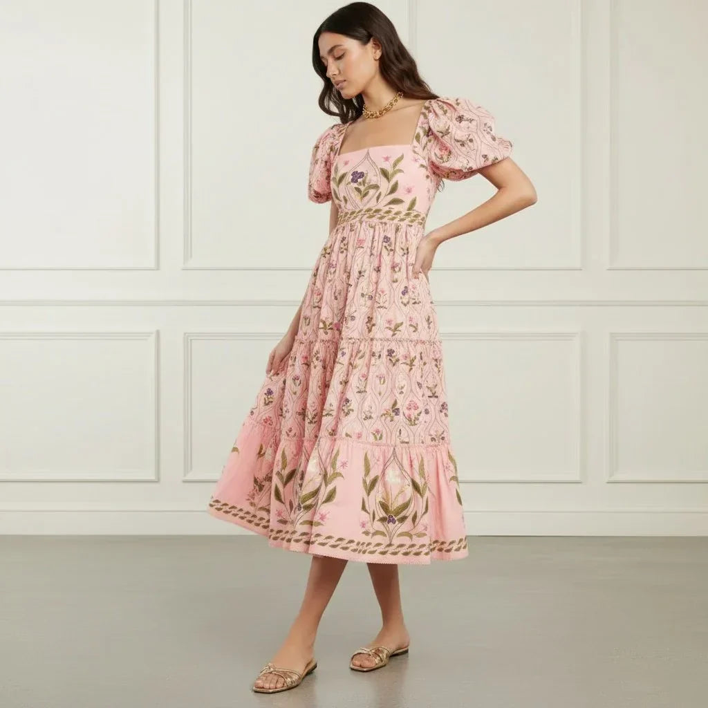 Cotton Printed Midi