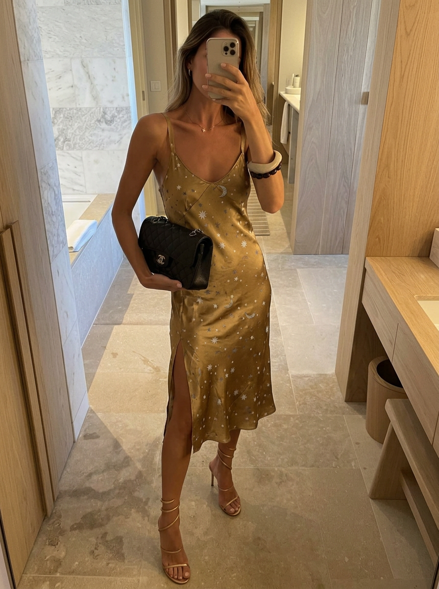 Gold Silk Slip