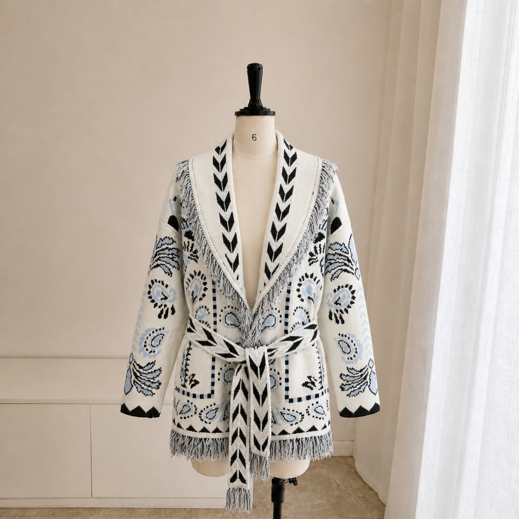 Print Knit Cardigan