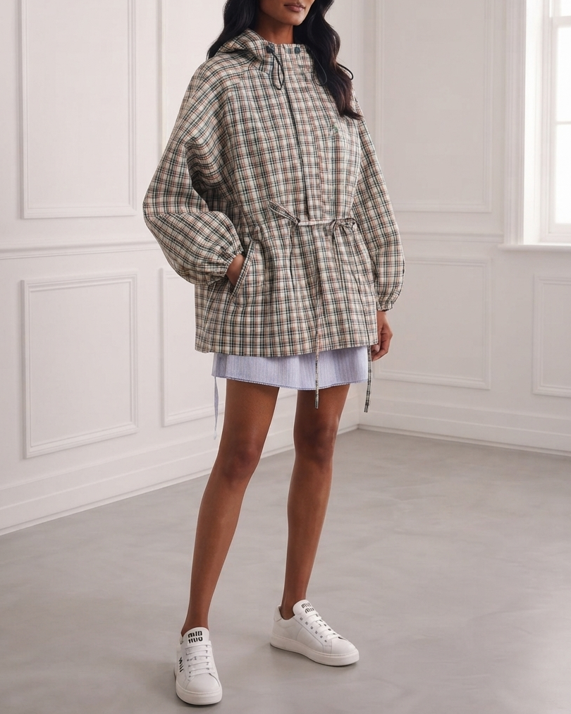 Plaid Windbreaker