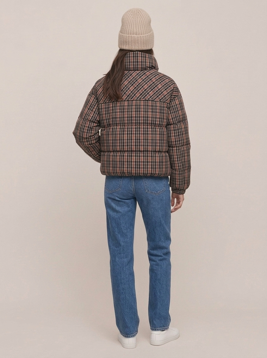 Check Padded Coat
