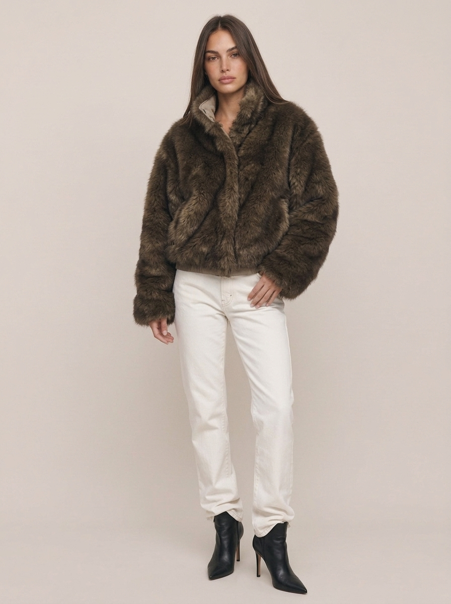 Reversible Faux Fur Coat