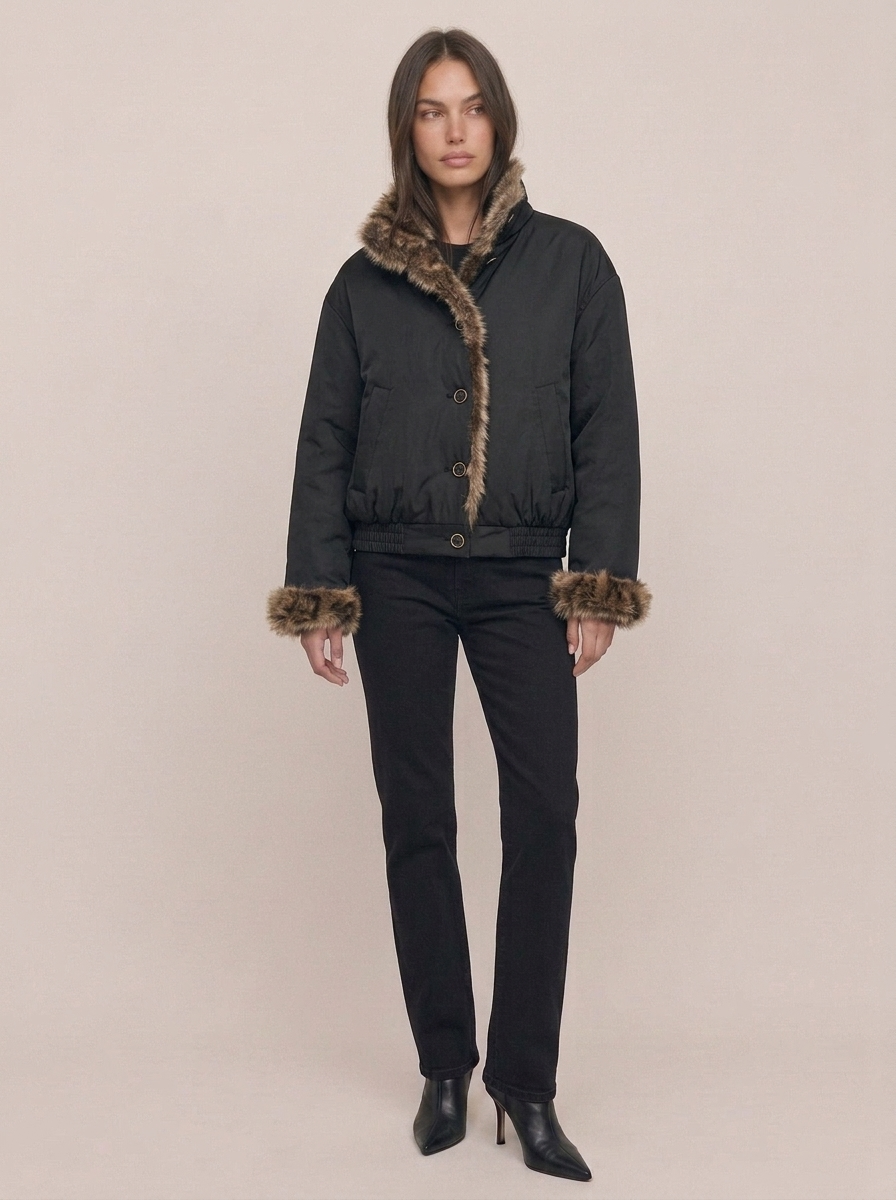 Reversible Faux Fur Coat