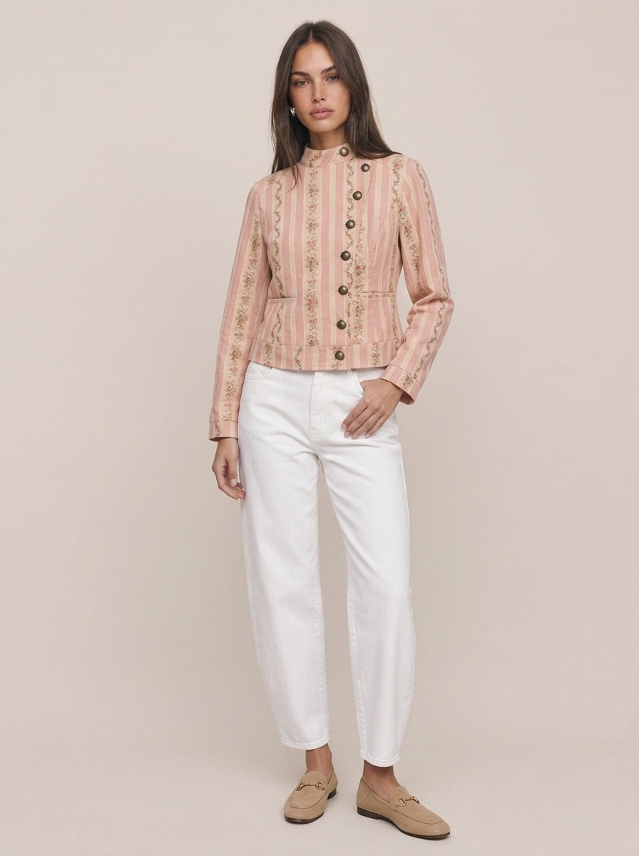 Floral Jacquard Blazer