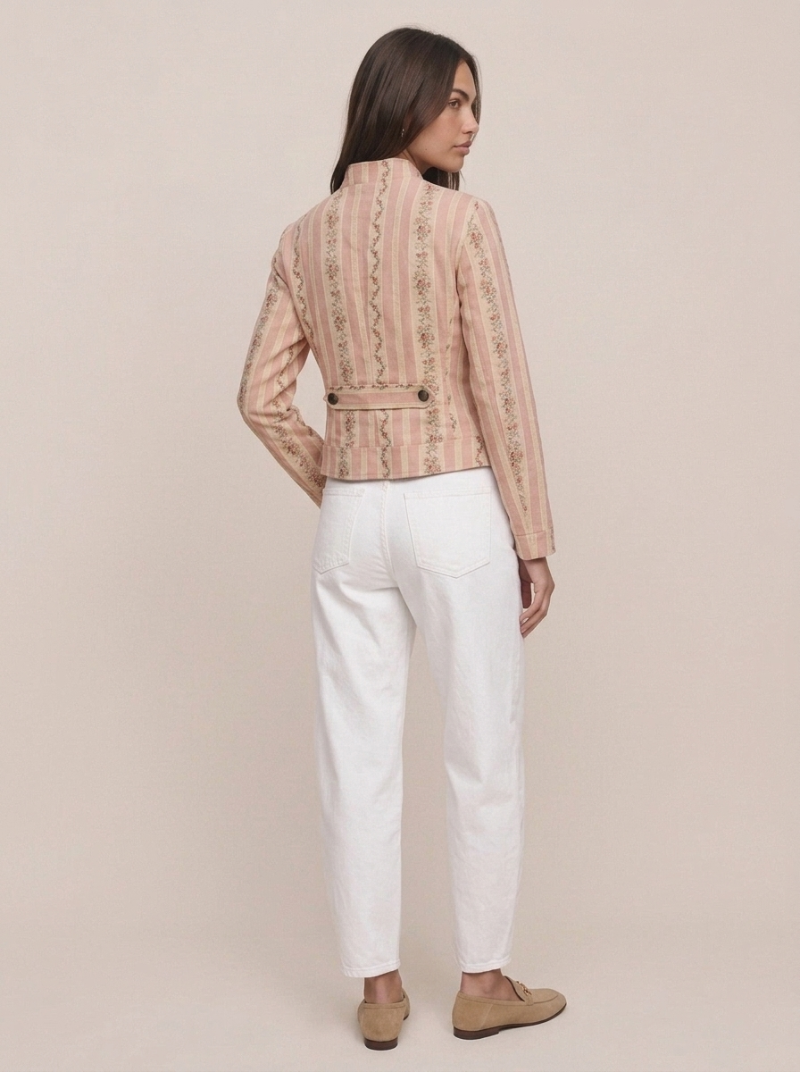 Floral Jacquard Blazer