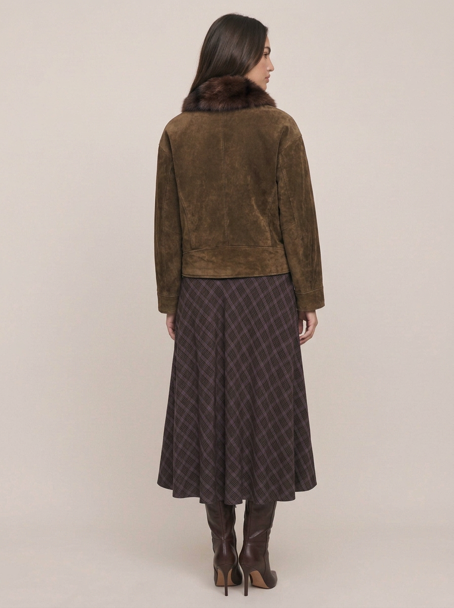 Faux Fur Collar Jacket