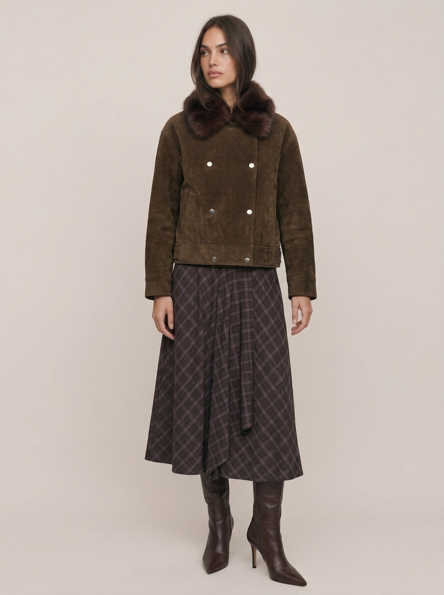 Faux Fur Collar Jacket