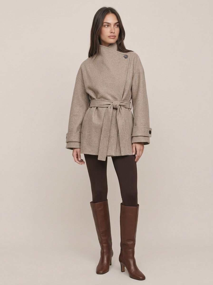 Belted Double Breasted Coat