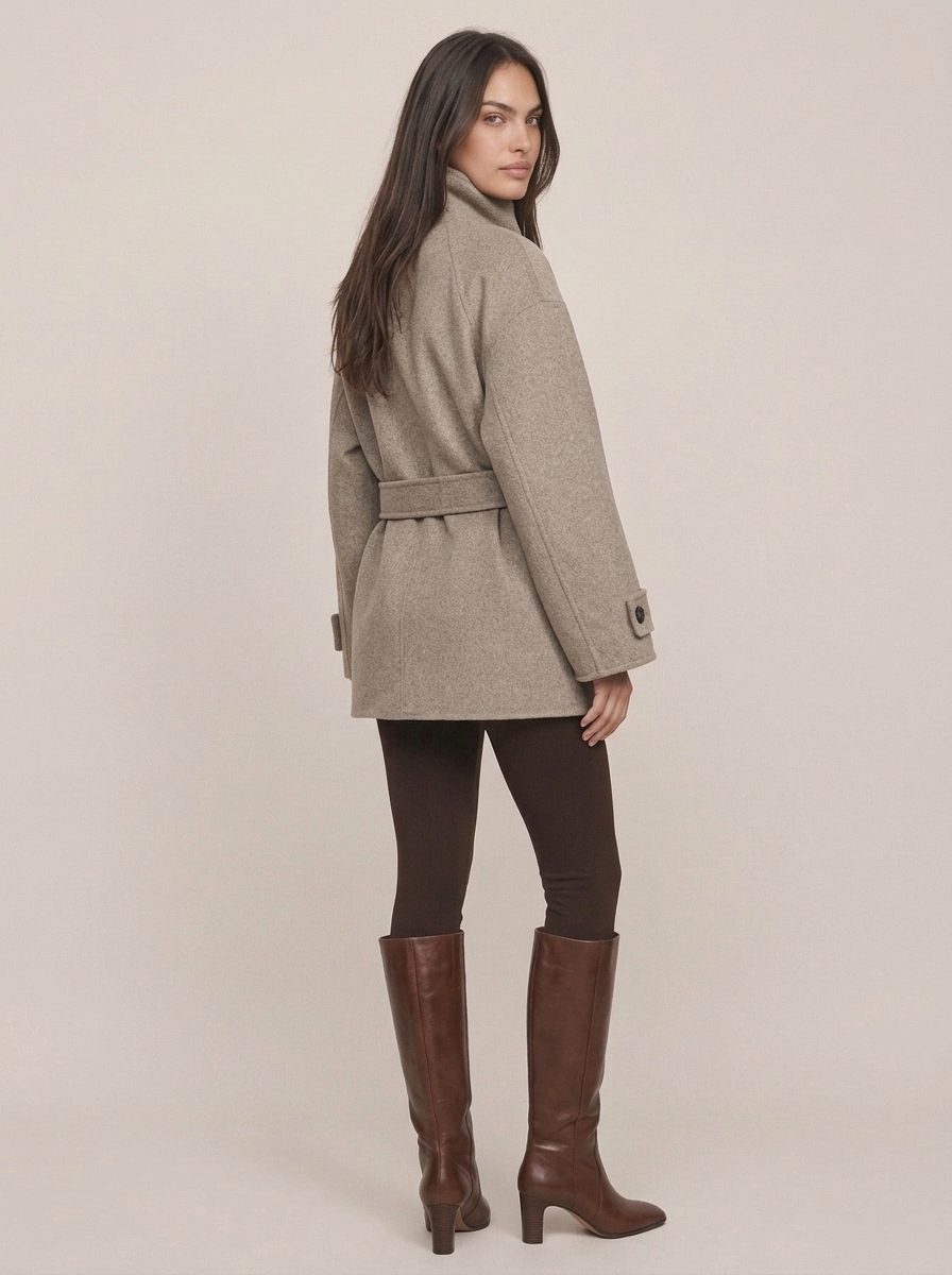 Belted Double Breasted Coat
