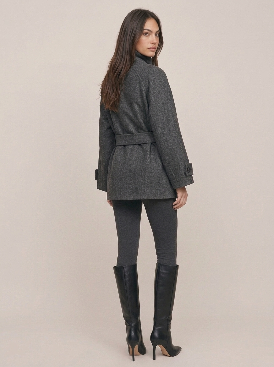 Belted Double Breasted Coat