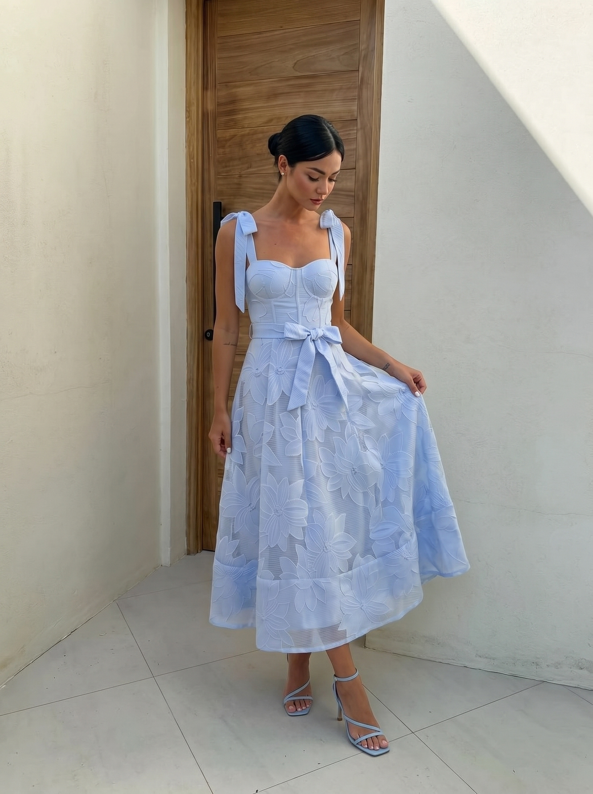 Floral Applique Midi