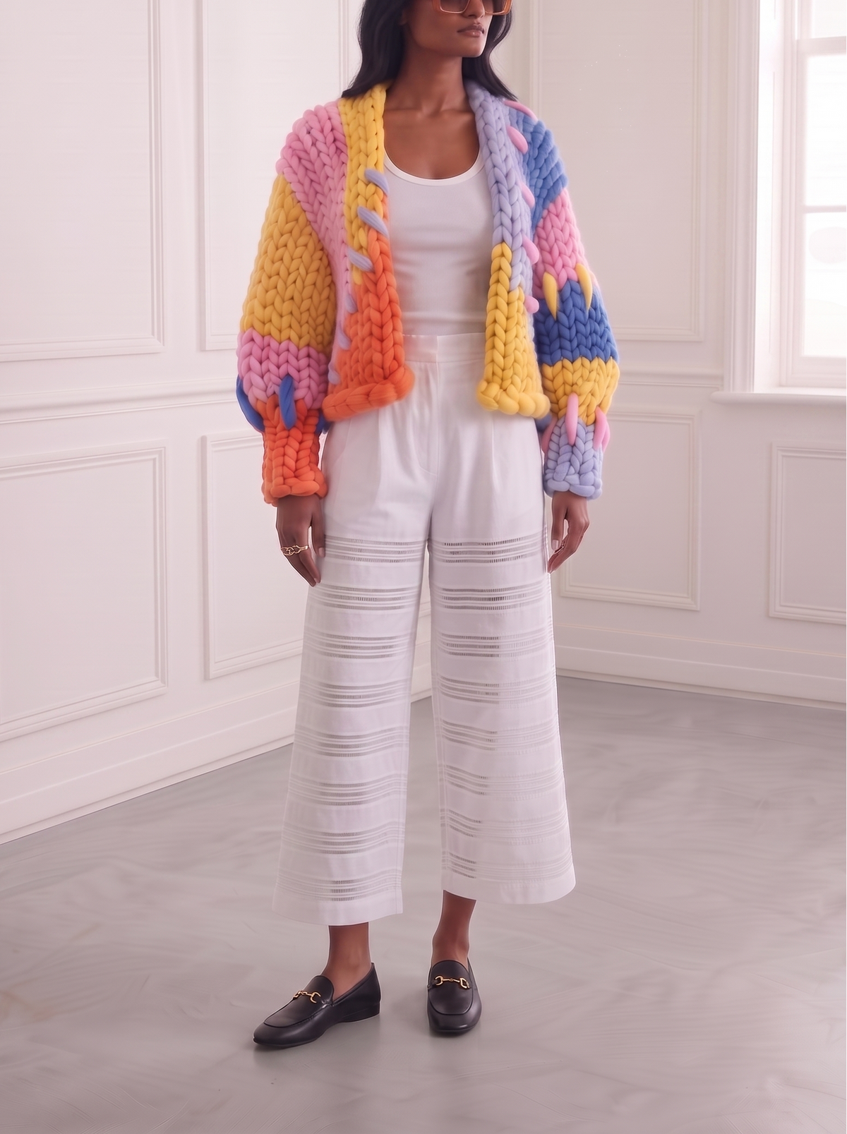 Coloured Wool Cardigan
