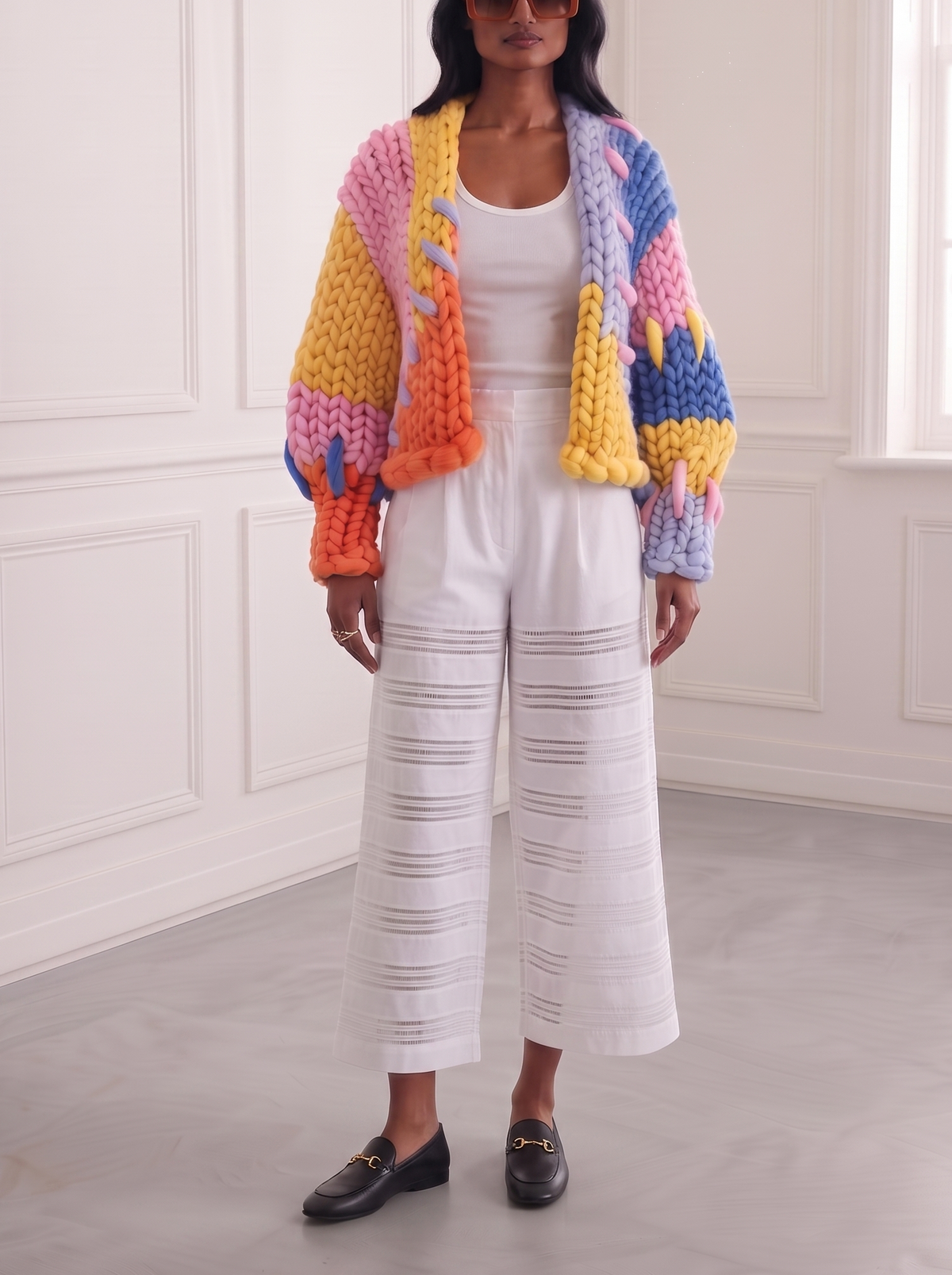 Coloured Wool Cardigan